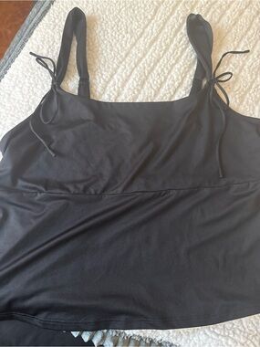 wild fable Black Tie-Shoulder Chemise Top